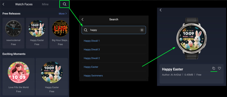 Zepp-App-watch-face-search