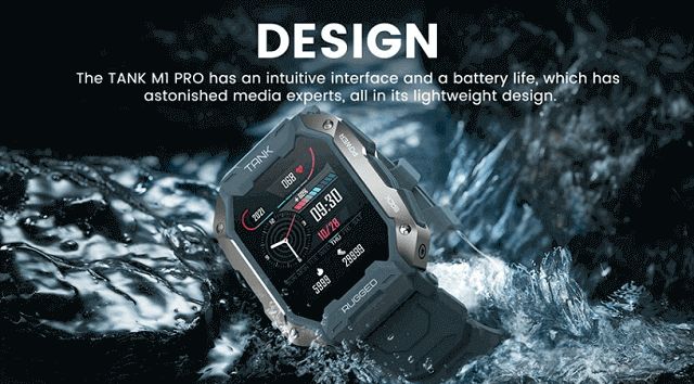 Kospet Tank M1 Pro SmartWatch design